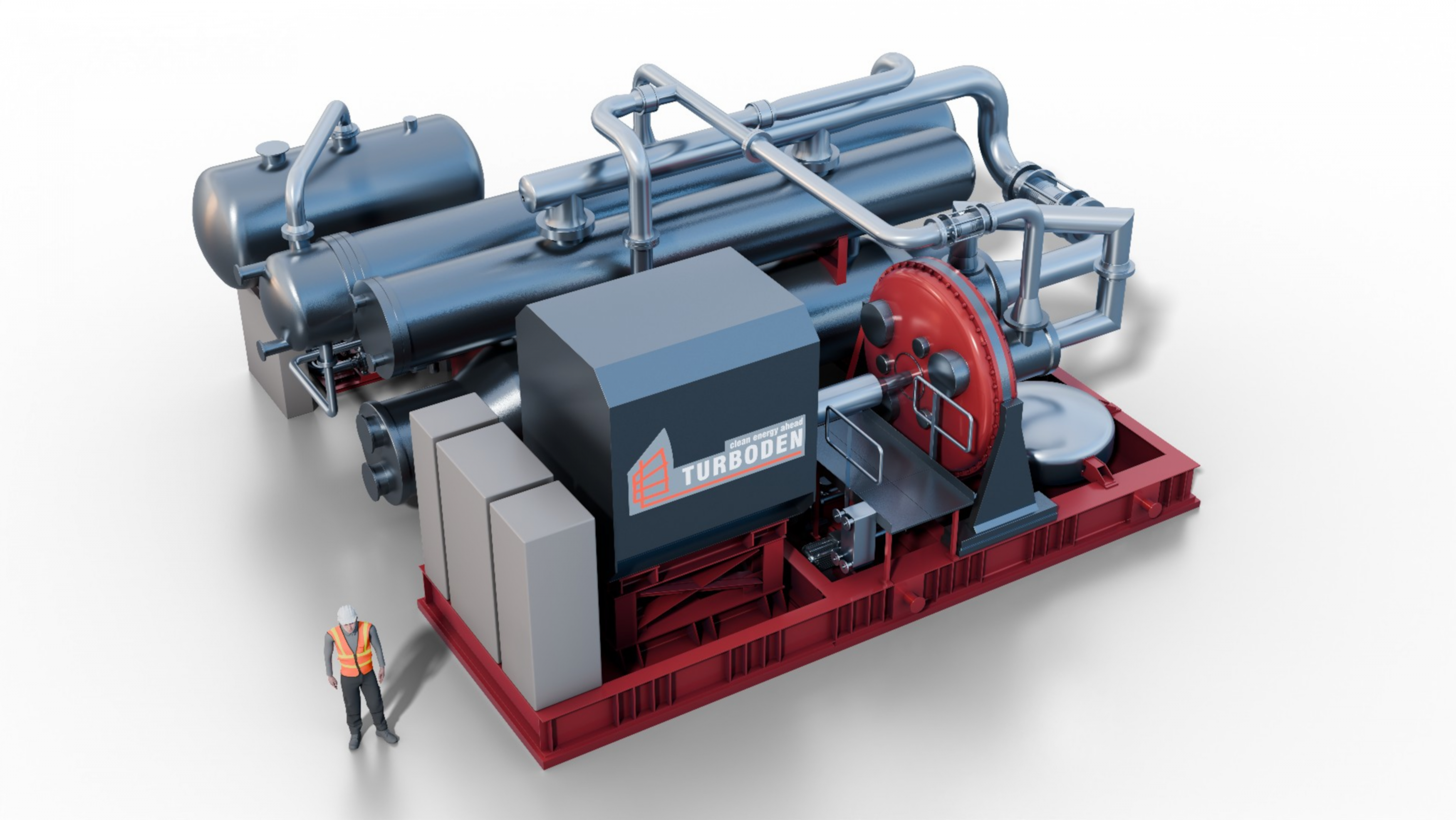 Example of modular heat pump for hot water production